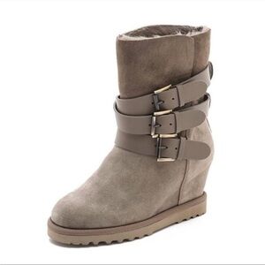 ASH YES SHEARLING BOOTS TOPO SUEDE 7